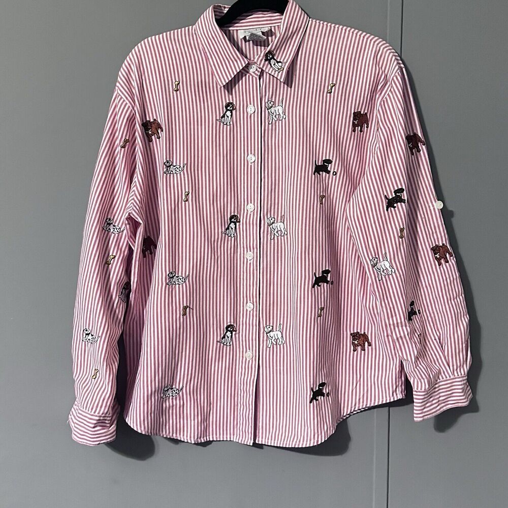 Teddi Embroidered Dog Button Up 🐕